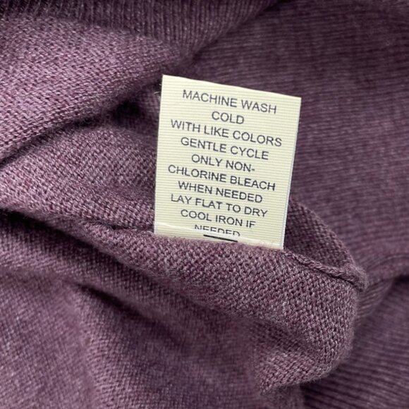 Joseph Abboud Men's 2XL Cotton Cashmere Purple Long sleeve Sweater New XXL - Picture 7 of 10